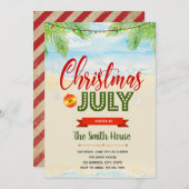 Kerstmis in juli uitnodiging (Voorkant / Achterkant)