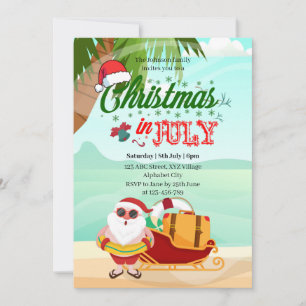 Kerstmis in juli Uitnodiging