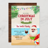 Kerstmis in juli uitnodiging (Voorkant / Achterkant)