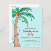 Kerstmis in juli uitnodiging briefkaart (Voorkant / Achterkant)