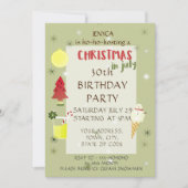 Kerstmis in juli Uitnodiging op feestdag (Voorkant)