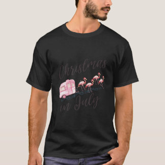 Kerstmis in juli vakantie zonnebril Santa Hat Su T-shirt