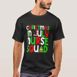 Kerstmis in juli-verpleegstersploeg zomer RN-verpl T-shirt