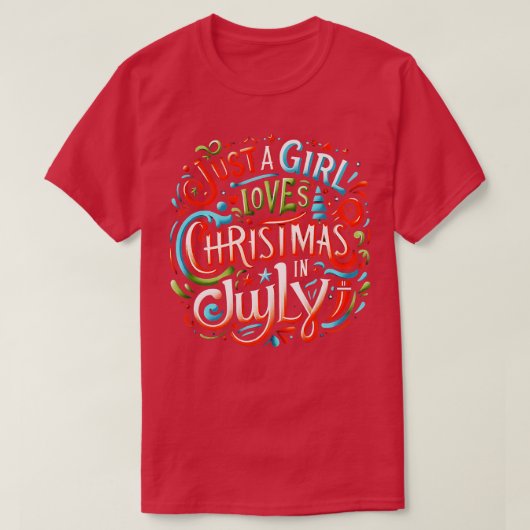 Kerstmis in juli Vibes Omarm de feestelijke geest T-shirt (Design voorkant)