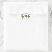 Kerstmis in juli vierkante sticker (Tas)