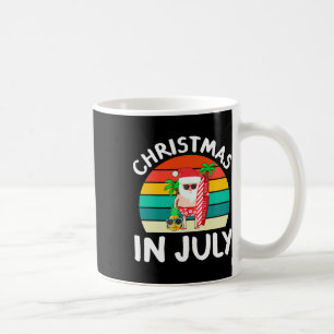 Kerstmis in juli vintage kerstman Hawaiaanse surfe Koffiemok