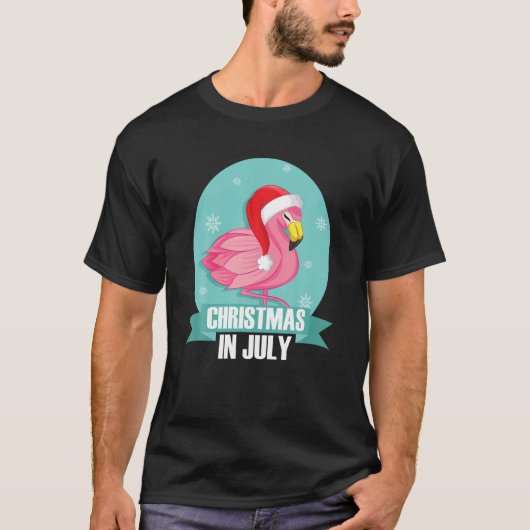 Kerstmis in juli voor een kerstcadeautje en een fl t-shirt (Voorkant)