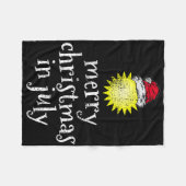 Kerstmis in juli vrolijke kerst grappig fleece deken (Voorkant (Horizontaal))