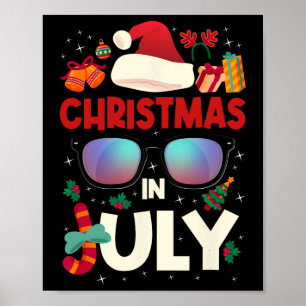 Kerstmis in juli vrolijke kerst zomer grappig San Poster