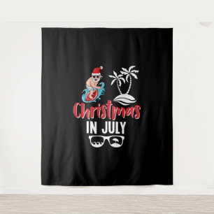 Kerstmis in juli wandkleed