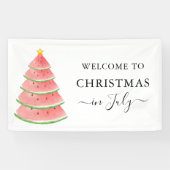 Kerstmis in juli watermeloen banner (Horizontaal)