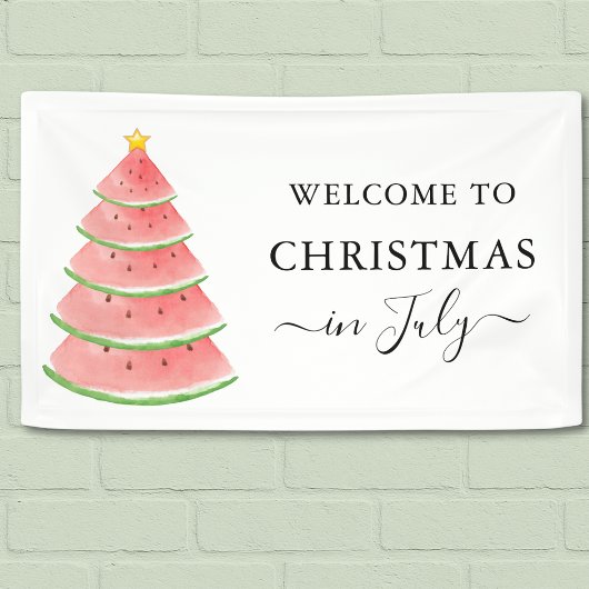 Kerstmis in juli watermeloen banner