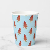 Kerstmis in juli Watermeloen Bomen Papier Cups Papieren Bekers (Achterkant)