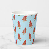 Kerstmis in juli Watermeloen Bomen Papier Cups Papieren Bekers (Rechts)