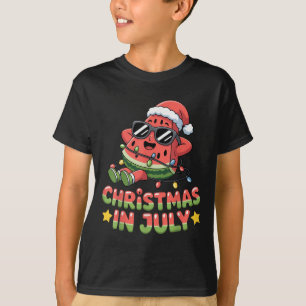 Kerstmis in juli Watermeloen Boom Zomer Heren Dame T-shirt