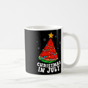 Kerstmis In Juli Watermeloen Boom Zomer Vakantie Koffiemok