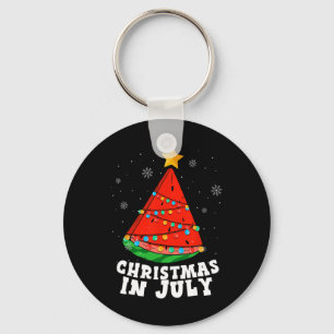 Kerstmis in juli watermeloen boom zomer vakantie sleutelhanger