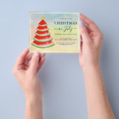 Kerstmis in juli Watermeloen Feest Uitnodiging Flyer (Hand)