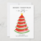 Kerstmis in juli Watermeloen Feestdagenkaart (Voorkant)