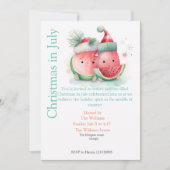 Kerstmis in juli watermeloen kaart (Voorkant)