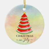 Kerstmis in juli Watermeloen Keramisch Ornament (Voorkant)