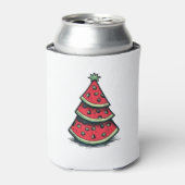 Kerstmis in juli watermeloen Kerstboom Blikjeskoeler (Blikje Voorkant)