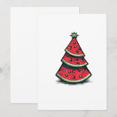 Kerstmis in juli Watermeloen Kerstboom Kaart (Voorkant / Achterkant)