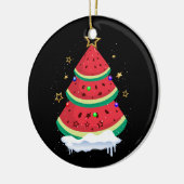 Kerstmis in juli Watermeloen Kerstboom Zomer Keramisch Ornament (Links)