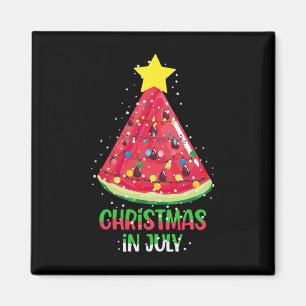 Kerstmis in juli watermeloen kerstboom zomer magneet