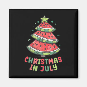 Kerstmis in juli watermeloen Kerstboom Zomer Manne Magneet