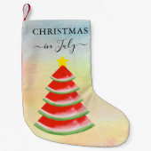 Kerstmis in juli Watermeloen Kerstkous Kleine Kerstsok (Voorkant)
