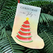 Kerstmis in juli Watermeloen Kerstkous Kleine Kerstsok