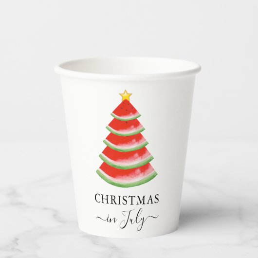 Kerstmis in juli Watermeloen Papieren Bekers