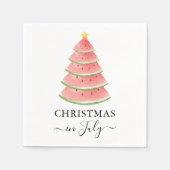 Kerstmis in juli watermeloen servet (Voorkant)