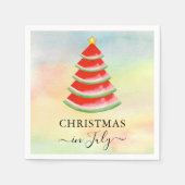 Kerstmis in juli Watermeloen Servet (Voorkant)