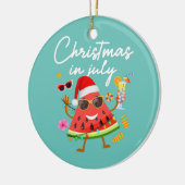 Kerstmis in juli Watermeloen Summer Vacking Keramisch Ornament (Links)