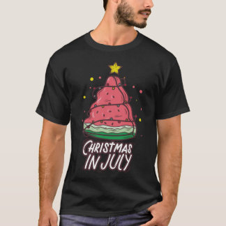 Kerstmis in juli watermeloen t-shirt