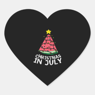 Kerstmis in juli Watermeloen zomer Hart Sticker