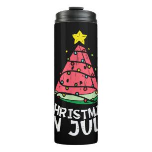 Kerstmis in juli Watermeloen zomer Thermosbeker