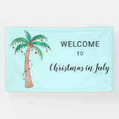 Kerstmis in juli welkom spandoek (Horizontaal)