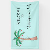 Kerstmis in juli welkom spandoek (Verticaal)
