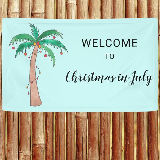 Kerstmis in juli welkom spandoek