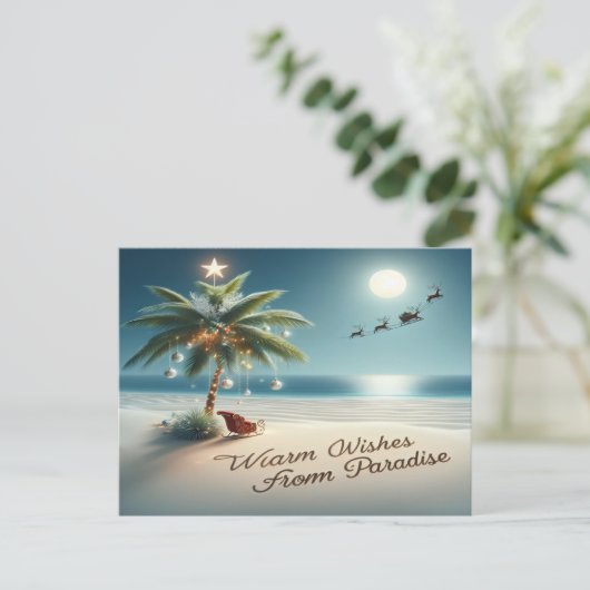 Kerstmis in juli Wensen Feestdagenkaart (Staand voorkant)