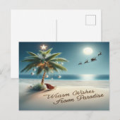 Kerstmis in juli Wensen Feestdagenkaart (Voorkant / Achterkant)