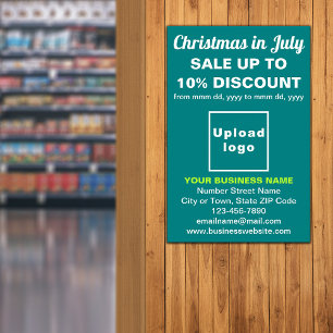Kerstmis in juli Zakelijke verkoop Blauwgroen Groe Poster