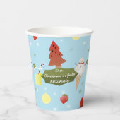 Kerstmis in Juli Zomer BBQ Party Papieren Kopjes Papieren Bekers (Voorkant)