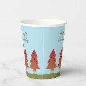 Kerstmis in Juli Zomer BBQ Party Papieren Kopjes Papieren Bekers (Rechts)