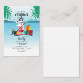 Kerstmis in juli zomer BBQ strandfeest Notitiekaartje (Voorkant / Achterkant)