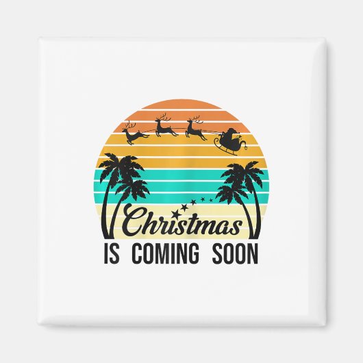 Kerstmis in juli zomer grappige kerstman ontwerp o magneet (Voorkant)