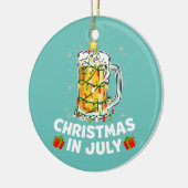 Kerstmis in juli zomer keramisch ornament (Links)
